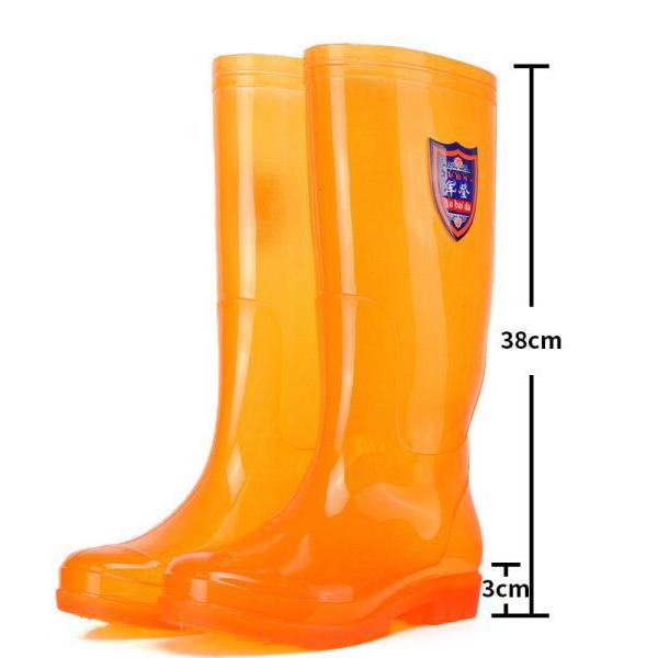 Hochwertige Unisex-Regenstiefel Hohe Kniehohe Gummistiefel Neopren-Innensohle Rutschfeste Gummi-Stofffütterung Großhandel Gummistiefel Erwachsene 42 gold