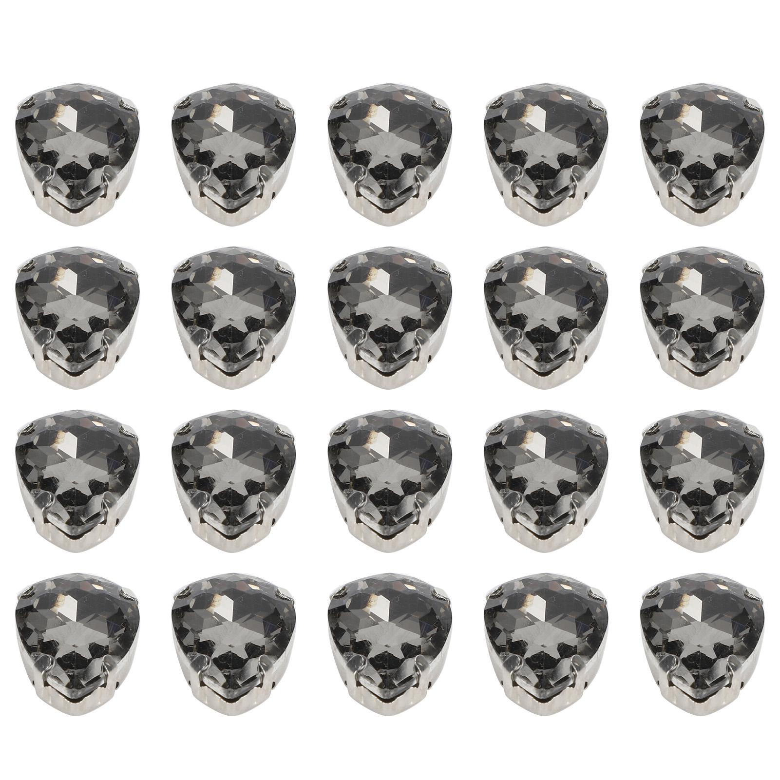 20 Stück DIY Krallen-Diamanten Hochzeitskleid Retro Mode Handwerk Glas Kleiderdekorationen 15 x 18 mm