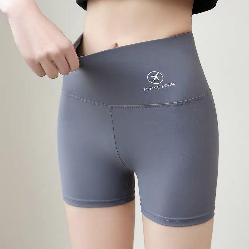 Shark-Hose Damen Sommer Dreiviertel-Sicherheitshose Bauchweg-Hose Blendschutz Atmungsaktiv Kann Draußen Getragen Werden Große Größe Yoga Barbie-Hose M grau