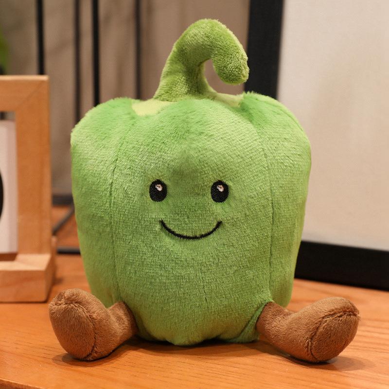 Niedliche niedliche Pfefferpuppe Plüschtier Gemüse Frucht rot scharfe Puppe Kinder begleiten beruhigende Puppe 15cm