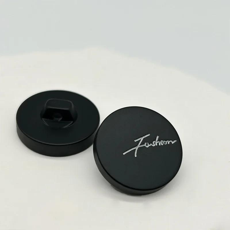 10 Stück schwarze Modeknöpfe 15/20/25 mm rund glatt Harz Schaftknöpfe Bekleidung Nähzubehör 15mm schwarz