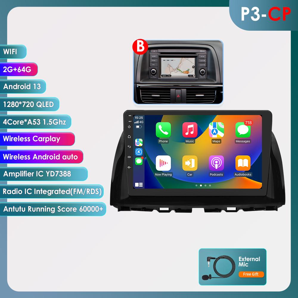 Hizpo Für Mazda CX5 CX-5 CX 5 2012 - 2015 Autoradio Multimedia Video Player Navigation Android 10 Kein 2DIN 2 DIN Carplay 4G-LTE RDS Intelligenter DVR DAB P3CP B 4Bore 2G 64G