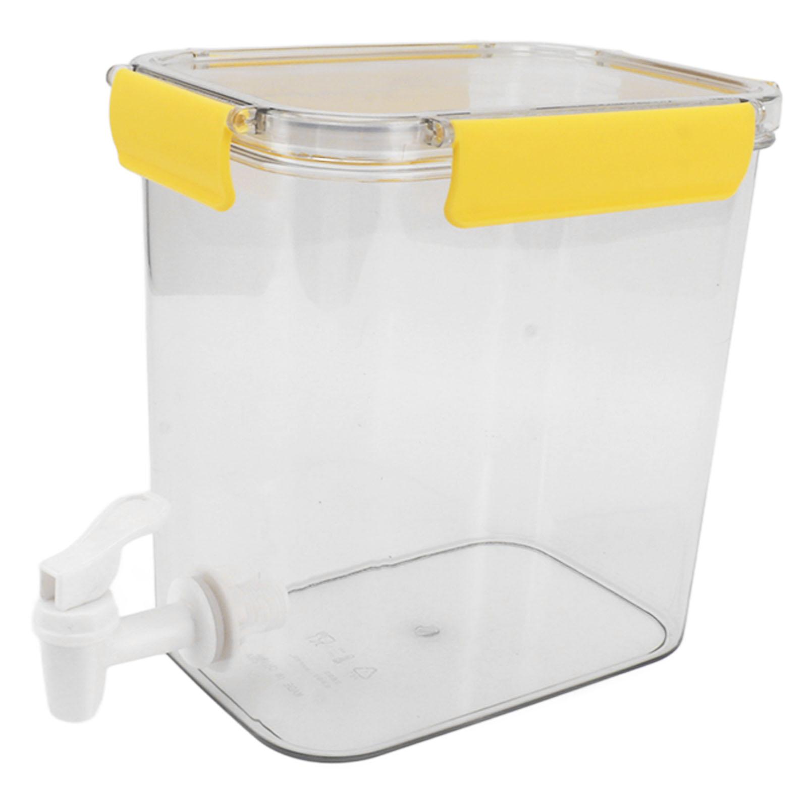 Kühlschrank Kaltwasserkocher 3,5L mit Zapfhahn Multifunktional PET Wirtschaftlich Praktisch Kühlschrank Getränke Yellow