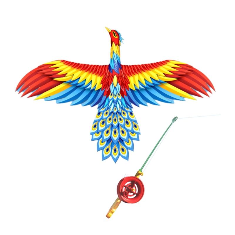Dynamische Drachen Fliegende Drachen Angelrute Kind Strand Fliegende Drachen Urlaub Draußen Hinterhof Drachen Spielzeug Familienaktivität