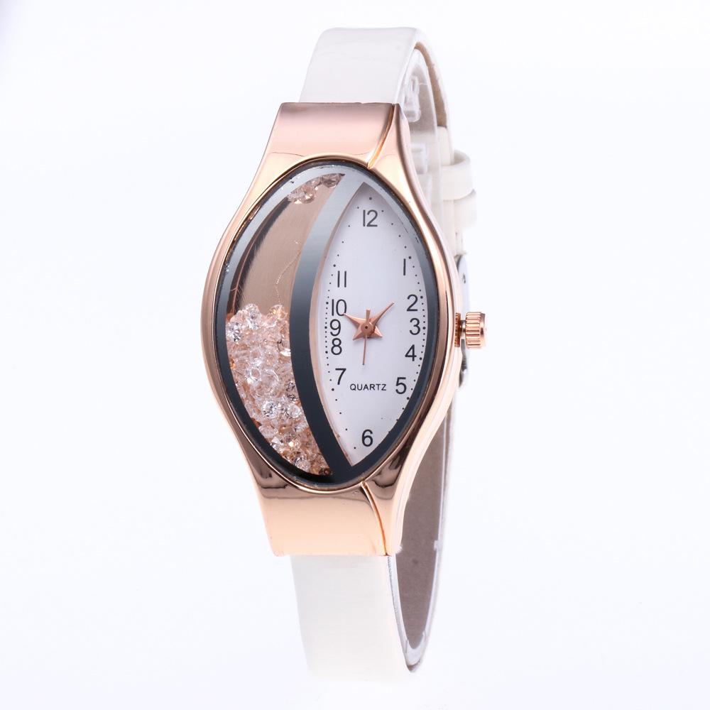 Elegante Quarz-Armbanduhr mit PU-Lederarmband & Legierungszifferblatt - Stoßfeste Armbanduhr, Analoganzeige, Elegante Casual/Dresswatch für den täglichen Gebrauch weiß