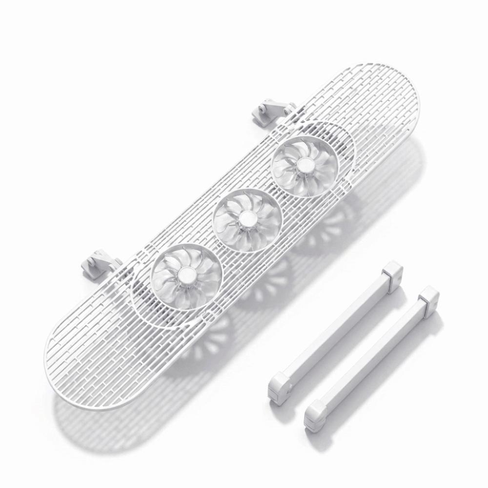 Belüftete Oberfläche Klimaanlage Windabweiser Stabiles Material Verstellbarer Deflektor Wohnzimmer Translucent white