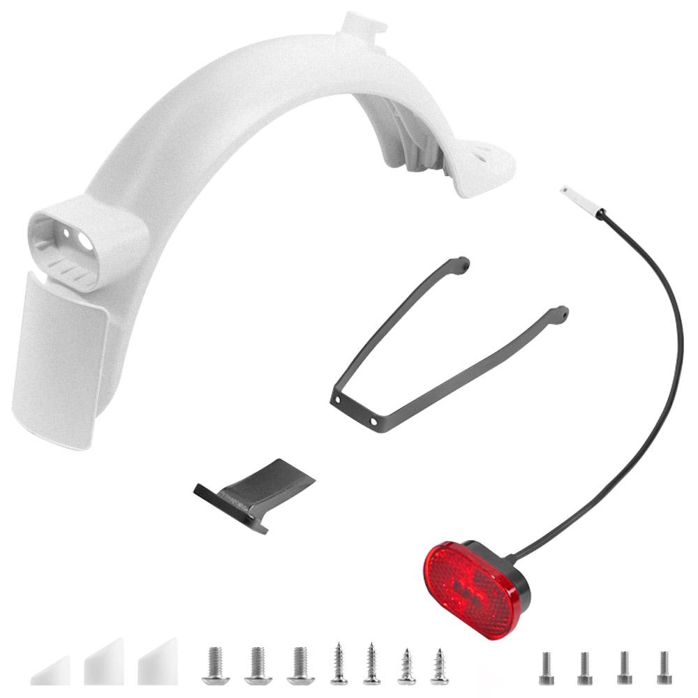 Hinterrad-Kotflügelsatz für Xiaomi M365 1S /PRO 2/ Mi3 Elektroroller, Rückschutzblech, Rücklicht, hintere Kotflügelhalterung, Unterstützungsteile weiß