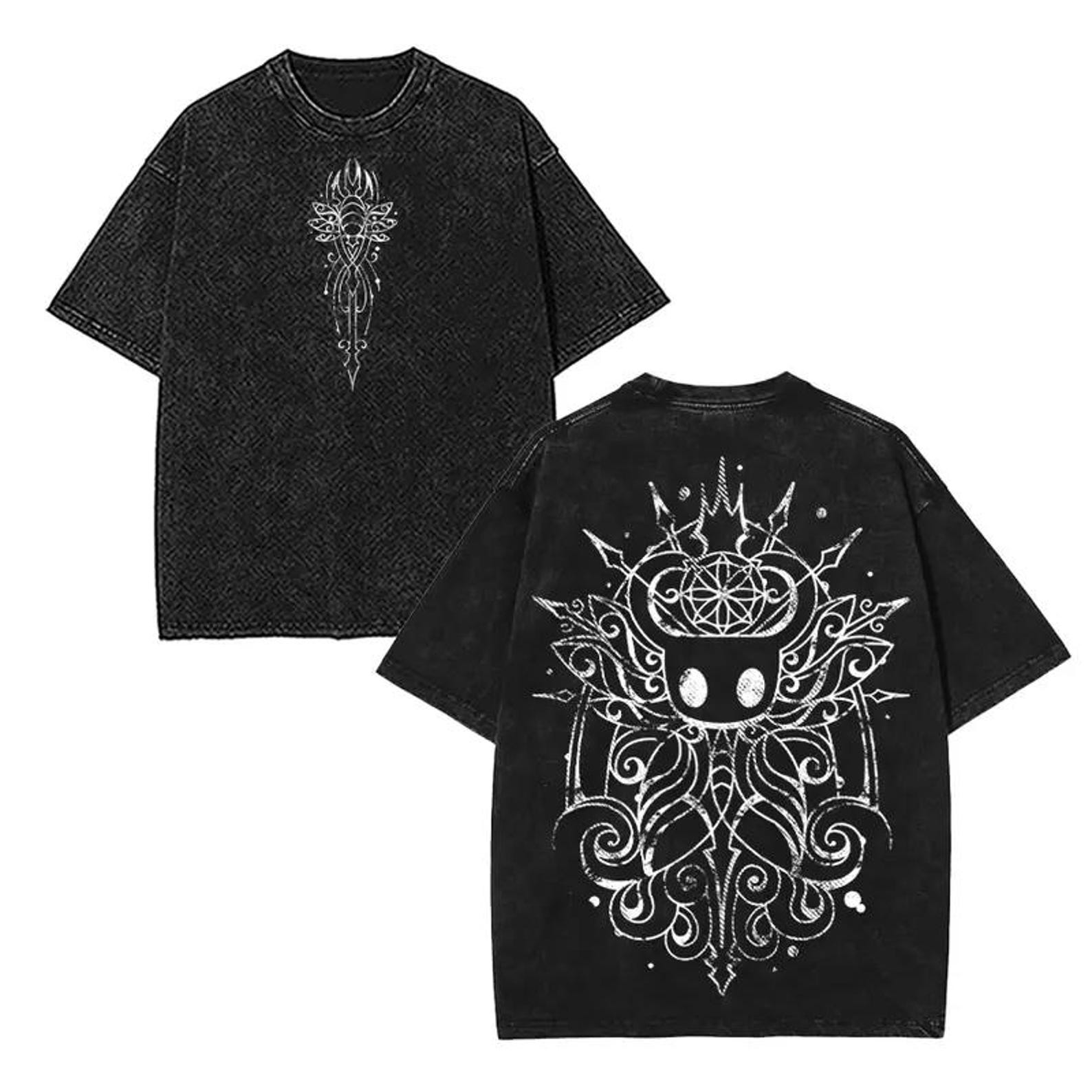 Hollow Knight Hemd, Gamer 2 Seiten Hemd, Hornet Hemd Verliere nie die Hoffnung Hemd S gray
