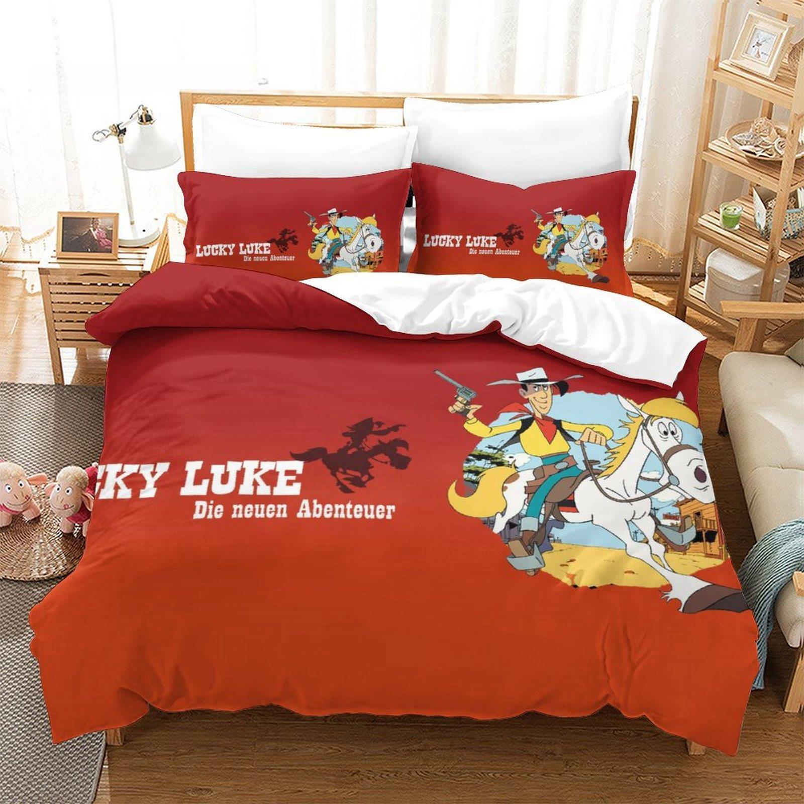 Neue Lucky Le Bettwäsche Kollektion Einzelbett Twin Bett Vollgröße Queen Size King Size Bett Kollektion Schlafzimmer für Erwachsene Kinder Bettbezug Kollektionen 3D Anime Mit Bettwäsche C EU Twin 135x200cm