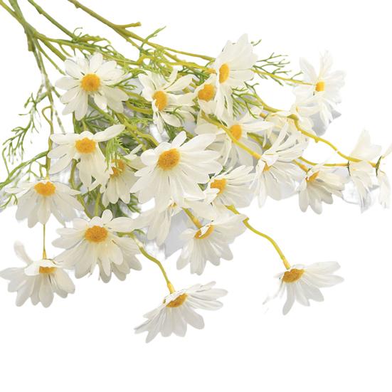 Künstliche Pflanzen, schöne helle Farbe, abnehmbare künstliche Blume, tragbar, gefälschte Anthemum-Blumen, künstliche Pflanzen für Party weiß