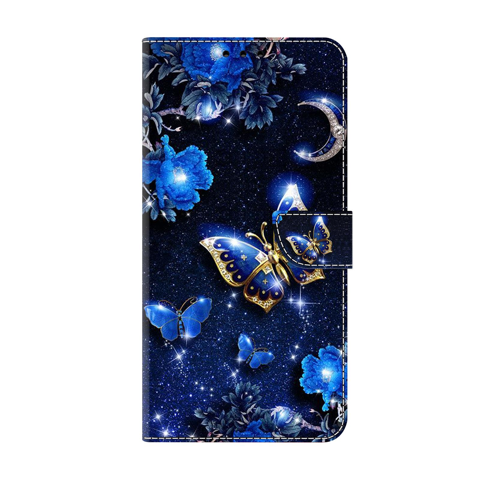 Brillantes Schmetterlingsmuster PU Leder Geldbörse Handyhülle Stoßfest Kartenfächer für iPhone,Samsung,Huawei,Xiaomi,Moto,Oppo,Google,Nokia,LG,Oppo,Sony. Sony Xperia 5 VI