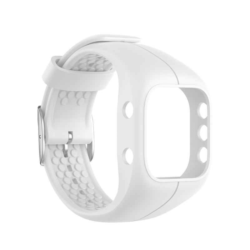 Weiches Silikon Armband Armband Ersatz Uhrenarmband Armband Zubehör für Polar A300 weiß