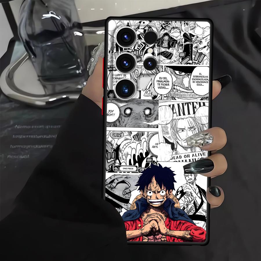 One Piece Captain Luffy Hülle für Samsung Galaxy S21 S9 S24 FE S20 S10 S23 Ultra S25 Edge S22 Plus Rückseite Handyhülle Galaxy S21+ 5G