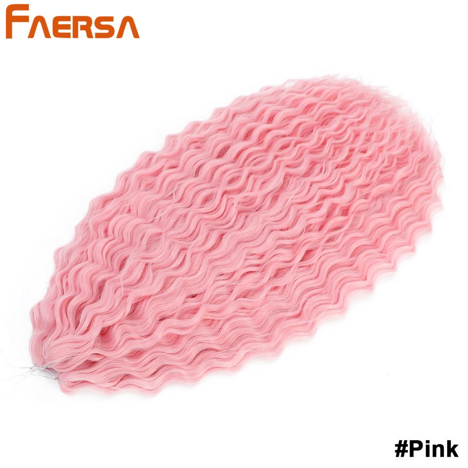 Ariel Curl Haar Wasser Welle Twist Häkeln Haar Synthetische Häkeln Zöpfe Ombre Blonde Afro Locken Tiefe Welle Flechten Haar verlängerung 30 Inch pink