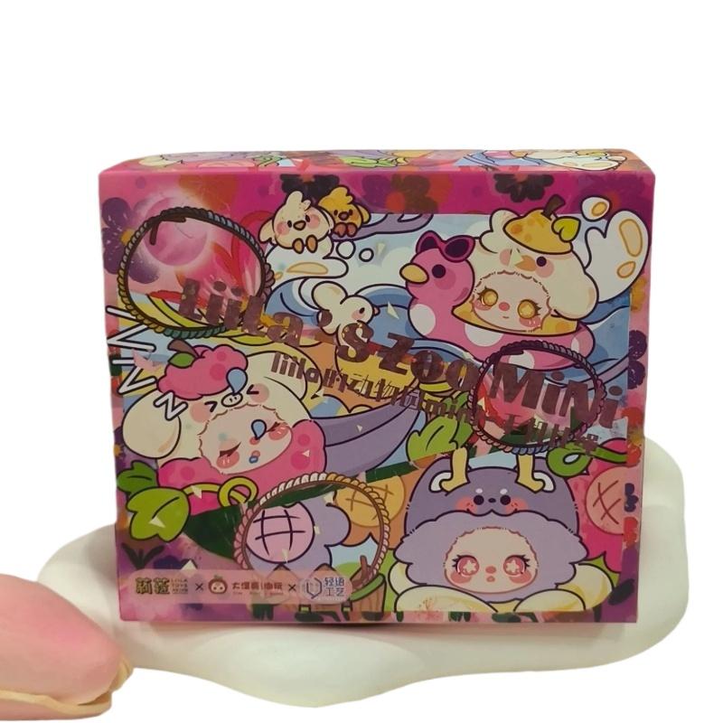 Liila Mini-Plüschschlüsselanhänger Blind Box Sammlerstück Cartoon-Tierdesign Handy-Lanyard für Tasche Handy-Schmuckstück Spielzeug gray