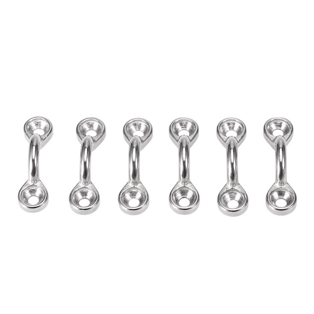 6-teiliges Kajak-Pad-Augen-Edelstahl-Zurrgurt-Deck-Schlaufen-Ersatz-Set für Stoßschnur-Befestigungsgetriebe S
