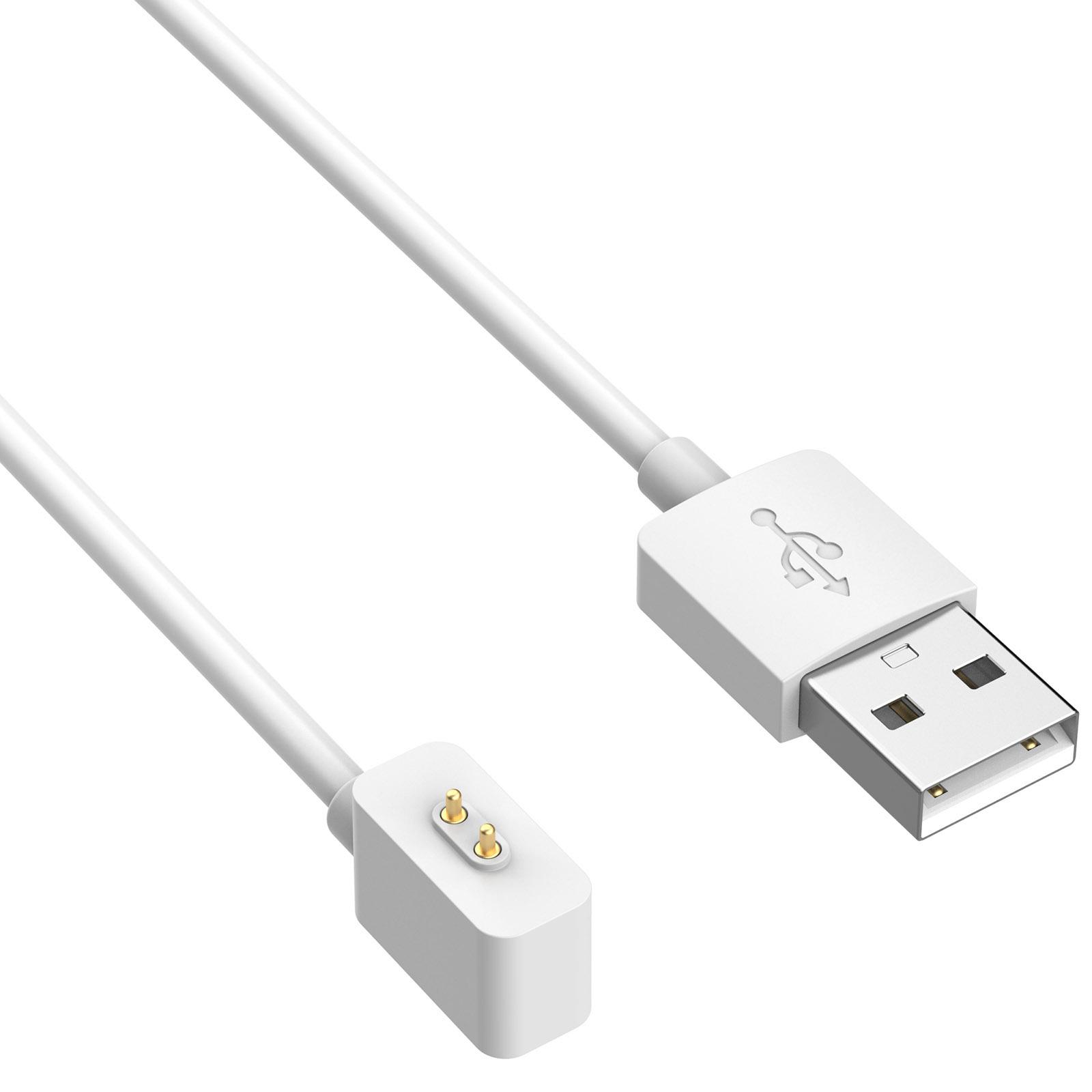 Magnetisches Ladekabel für RedMi Watch 4 / Xiaomi Mi Band 10 9 8 / 8 Pro / / 3 Lite / 5 Active USB-Ladekabel für Redmi Watch 60CM weiß