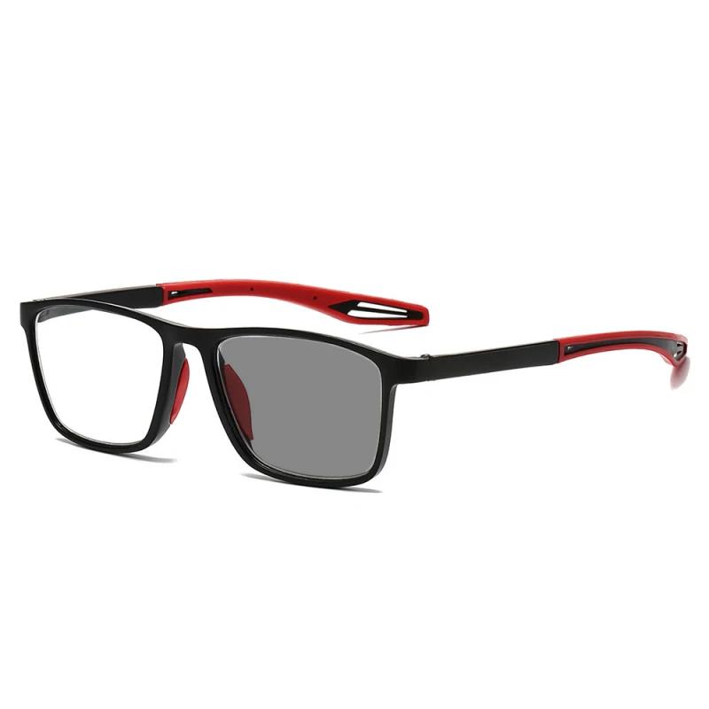 Vintage Weitsicht Photochrome Brille Fashion Sqaure HD Linse Lesebrille Männer Frauen Intelligente Sonnenbrille 0+1.0+2.0+4.0 +1.0 gray