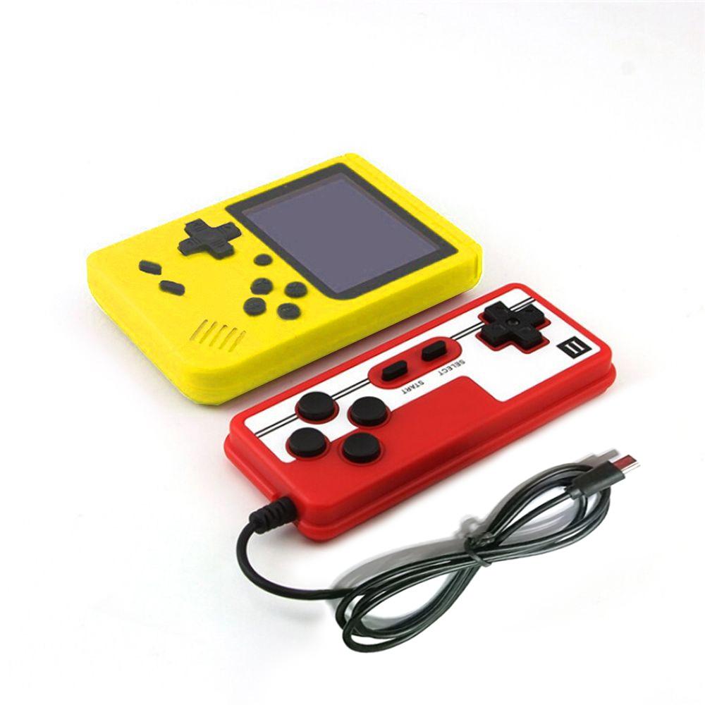 Mini-Retro-Spiel-Handheld-Spielekonsole, integrierte 400-Spiele-Box, klassisches Retro-Gamepad, Geschenk für Kinder With Gamepad gelb