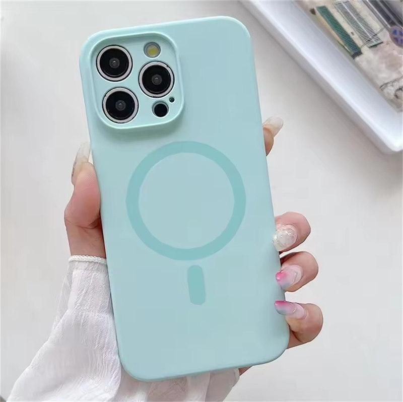 Mode Helles Fluoreszierendes Flüssigsilikon Magnetisch Für Magsafe Hülle Für iPhone17 Air 16 15 14 13 12 Pro Max Plus Kabelloses Laden Abdeckung iPhone 17 Air grün