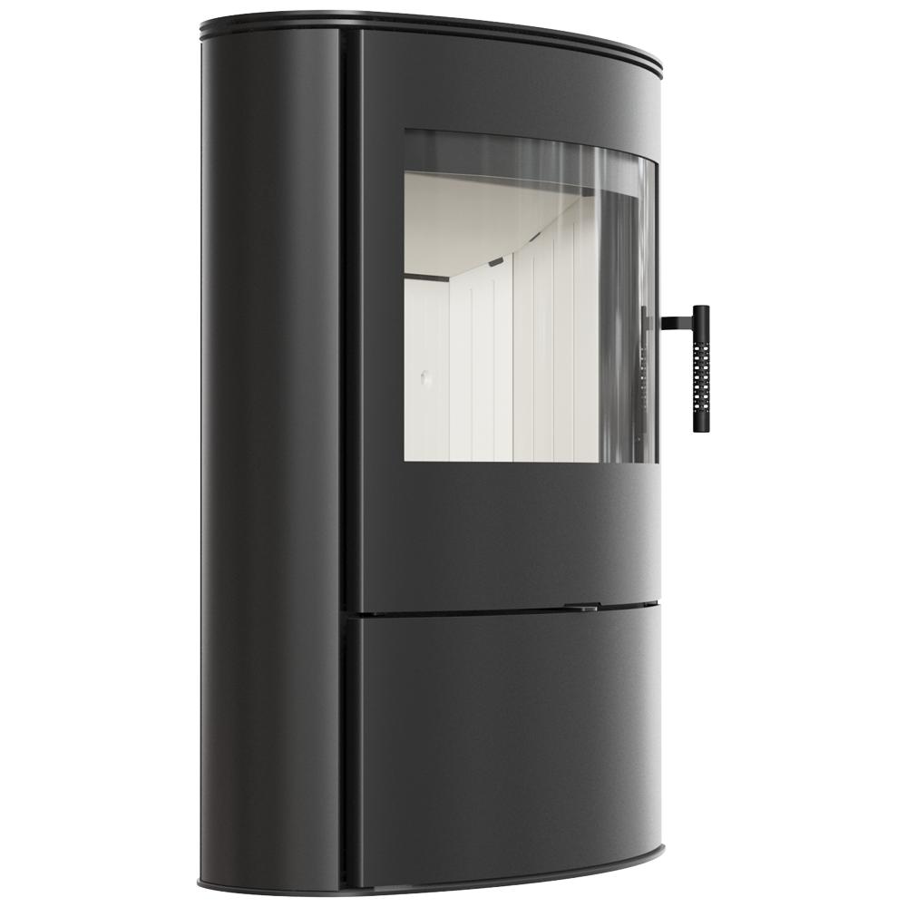 Freistehender Kaminofen Koza KRATKI ROLLO 2 10 kW fi150 für Holzset