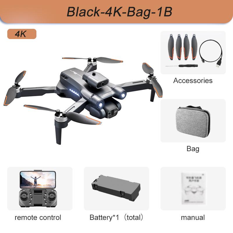Neue S1S RC Drohne Professionelle 4/6K HD Dual Kamera Hindernis Vermeidung WIFI FPV Optischen Fluss Bürstenlosen Mini faltbare Quadcopter Black-Dual4K-Bag-1B schwarz