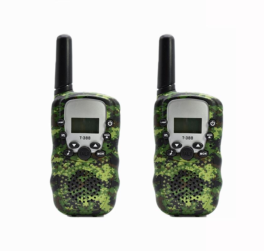 2er-Pack Walkie-Talkies für Kinder, 3 km lange Reichweite, Kinder-Walky-Talky-Handfunkgerät, Kinderspielzeug, Geschenke für Jungen und Mädchen 2pcs pack grün
