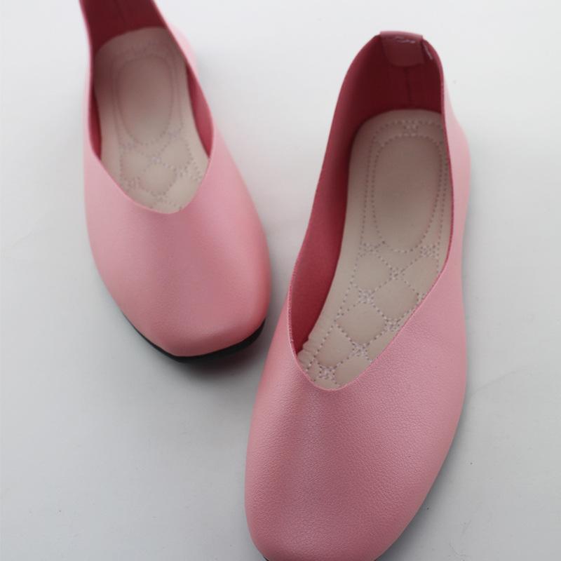 Lässige Ballettschuhe für Damen, flache Schuhe, weiche Schuhe, flache Schuhe, Arbeitsschuhe 43 rosa