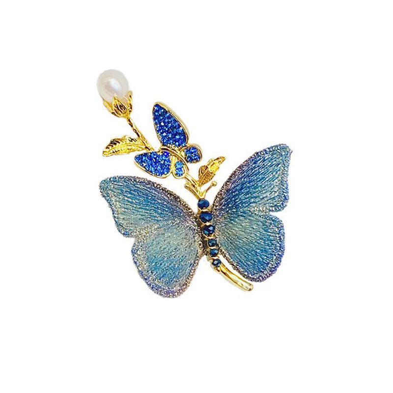 Exquisite Stickerei Schmetterling Brosche Elegante Tier Corsage Für Frauen Mädchen Anzug Kleid Pins Vielseitige Corsage Geburtstagsgeschenke
