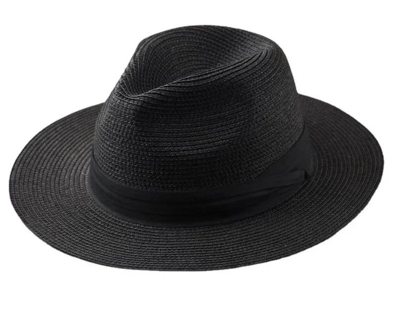 Große Größe XL 61-64 cm Panama Hüte Herren Damen Strand Breiter Rand Strohhut Dame Sommer Sonnenhüte Große Größen Fedora Hut 55-57 cm 58-60 cm M 55-57cm