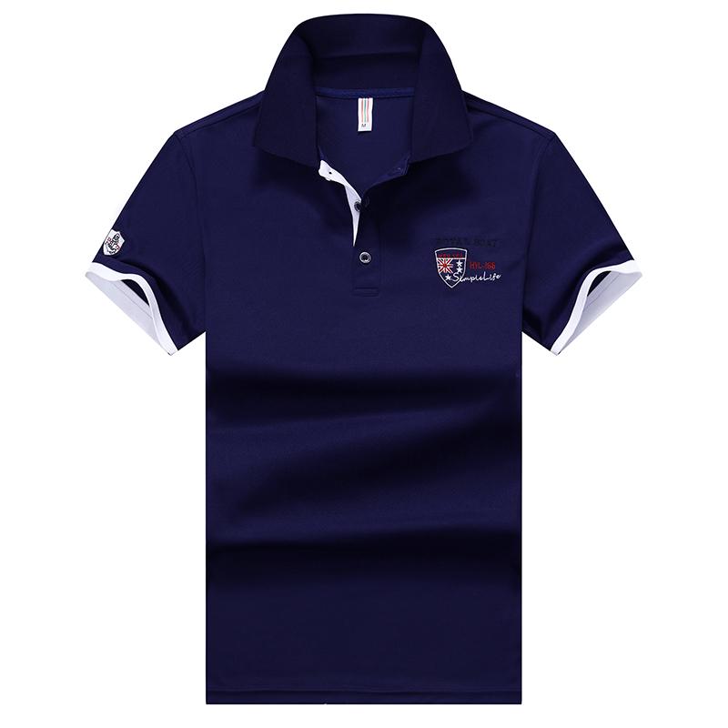 Herren Poloshirt Baumwolle Kurzarmshirt Marken Sommer Sporttrikots Golftennis Poloshirt Herren XXXXL blau