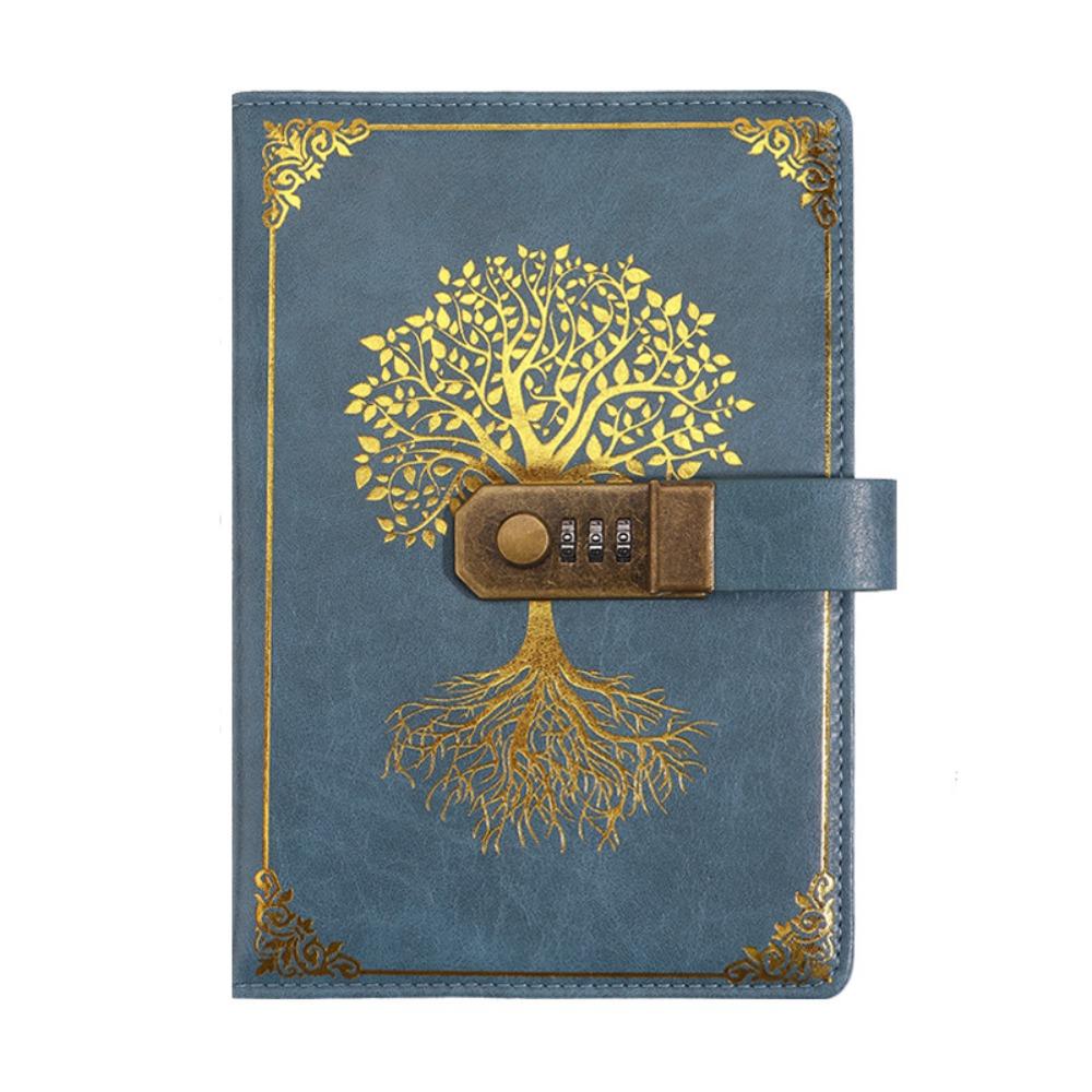 Tagebuch A5 Notizbuch mit Schloss zum Schutz von Geheimnissen Reisetagebuch Büro Schulbedarf Style2-Blue