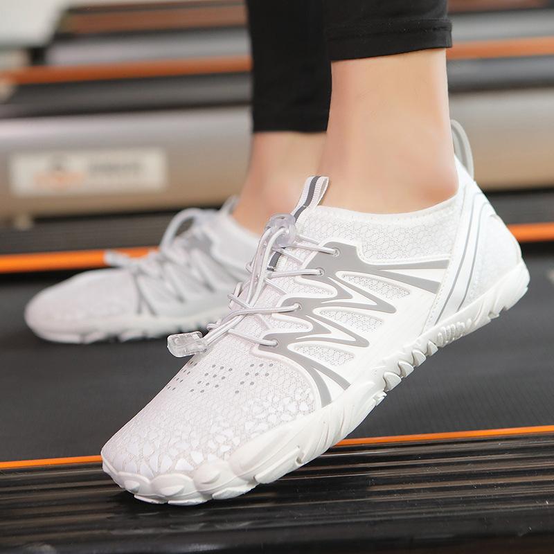 Indoor-Fitness, Gewichtsverlust, Springseil-Schuhe, Herren- und Damen-Home-Yogaschuhe mit weicher Sohle, geräuschlos, rutschfest, stoßdämpfende Laufschuhe 38 white