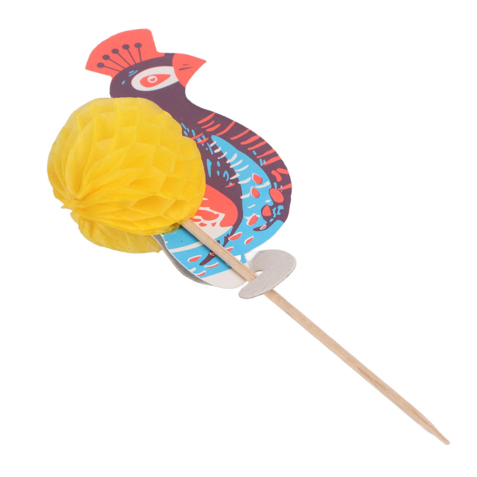 50 Stück Bunte Getränke Frucht Kuchen Spieße Picks Party Club Dekorationen Pfau