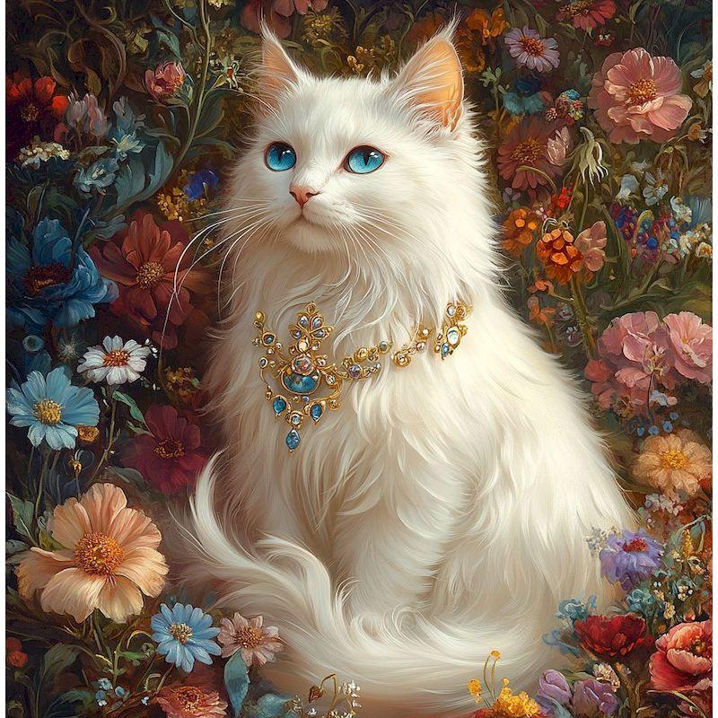 Diamant-Malerei Tiere Kreuzstich-Kits Diamant-Stickerei Verkauf voller Bohrer Platz Katze Strass Bilder Full Round 25x25CM