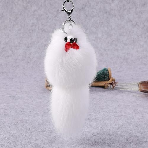 Fuchs Plüschfell weiblicher Fuchs Taschenanhänger Auto Schlüsselanhänger Anhänger Echthaar Ball Schmuck Handyanhänger