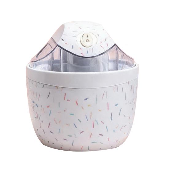 Eismaschine Elektrische Ein-Knopf-Eismaschine für Hausgemachtes Eis Sorbet Joghurt Leicht zu Reinigen Familien-Dessertbereiter Küchenhelfer US Plug gray