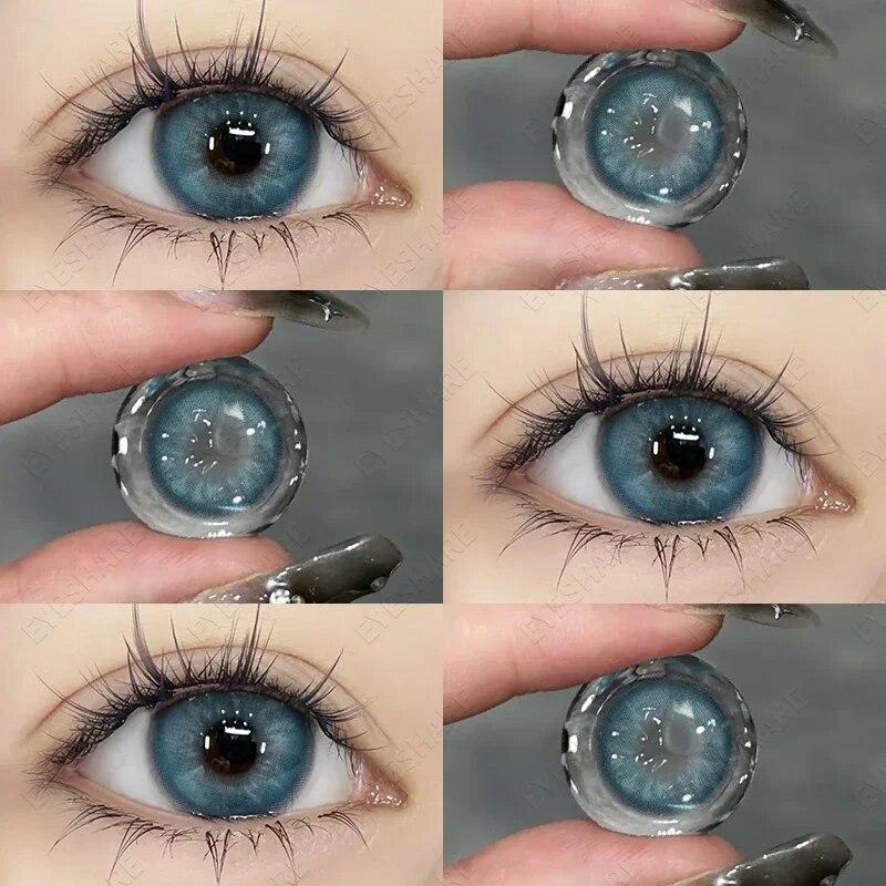 AMARA NEUE Kontaktlinsen, 2 Stück/Paar, farbige Kontaktlinsen für Augenfarbe, kosmetische Farbkontaktlinsen, Schönheit, Augen-Make-up, Schüler VENICE-blue