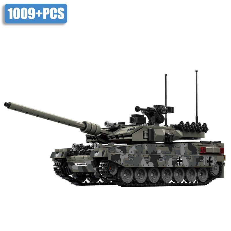 Militär WW2 MOC Leopard 2A7 Armee Kampfpanzer Soldaten Bausteine Steine M1 T90M Panzer Set für Kinder Jungen Geschenke