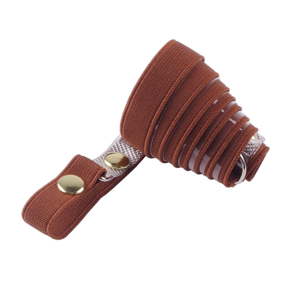 Klavier-Notenbuch-Clip-Gurt mit transparentem, sichtbarem Band zum Befestigen des Klavier-Seitenblatts, tragbar und braun