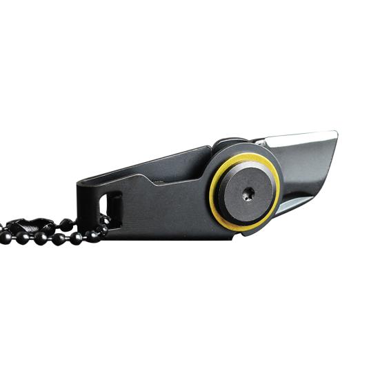 Taschenmesser Tragbar Scharf Rostfrei Verschleißfest Verformungsbeständig Werkzeuge Edelstahl Schwerlast Reißverschlussform Schlüsselanhänger Cutter Outdoor-Ausrüstung schwarz