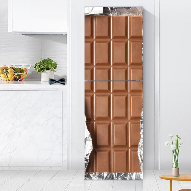 Essen Rose Aufkleber auf dem Kühlschrank Tapete für Küche Vinyl Poster Kühlschrank Aufkleber Home Decor Schlafzimmer Neujahr Dekoration 60x180cm(1 pcs)