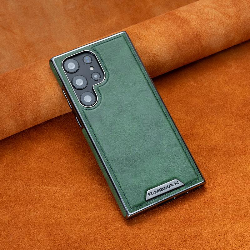 Galvanisierte PC+TPU Magnetische Leder Handyhülle für Samsung Galaxy S25 S24 S23 Plus + S25 S24 S23 Ultra Stoßfeste Hülle Galaxy S23 Plus
