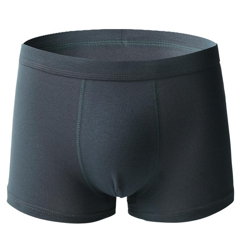 Soild Color Unterwäsche, große Größe, Herren-Unterwäsche, Plus-Höschen, größere Baumwolle, Jungen-Boxershorts, bequeme Unterhose, L, XL, 2XL, 3XL, 4XL, 5XL, 6XL 4XL dunkelgraue
