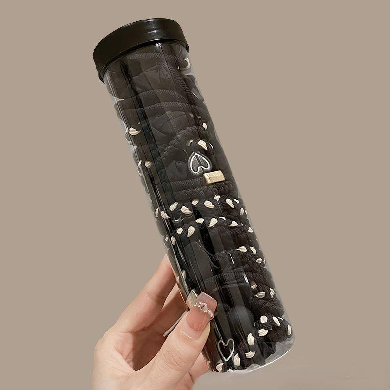 20 Teile/satz Hohe Elastizität Langlebig Frauen Einfache Haar Krawatte Pferdeschwanz Halter Stilvolle Haar Band Haar Seile Mädchen Haar Accessoires schwarz