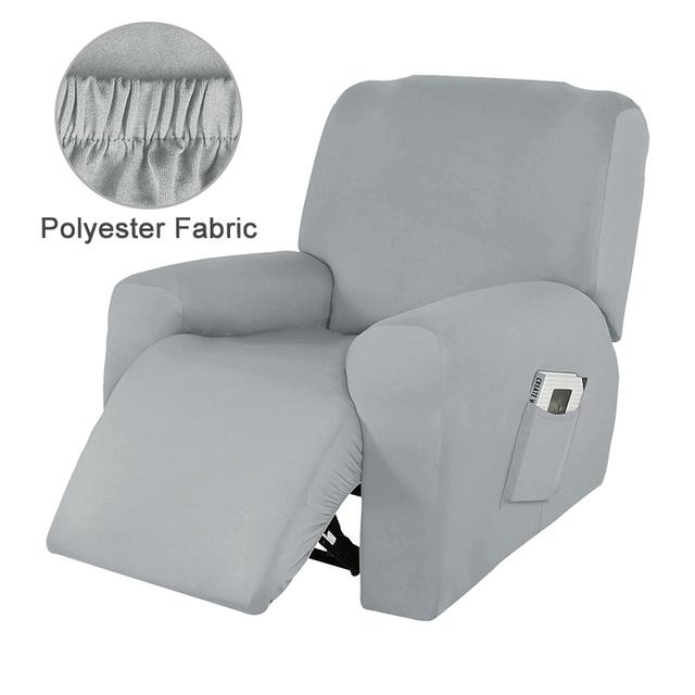 Samt Lazy Boy Sessel Sofa Überzug Stretch Sessel Hoher Hochwertiger Sofa Überwurf Für Wohnzimmer Sessel Sofa gray