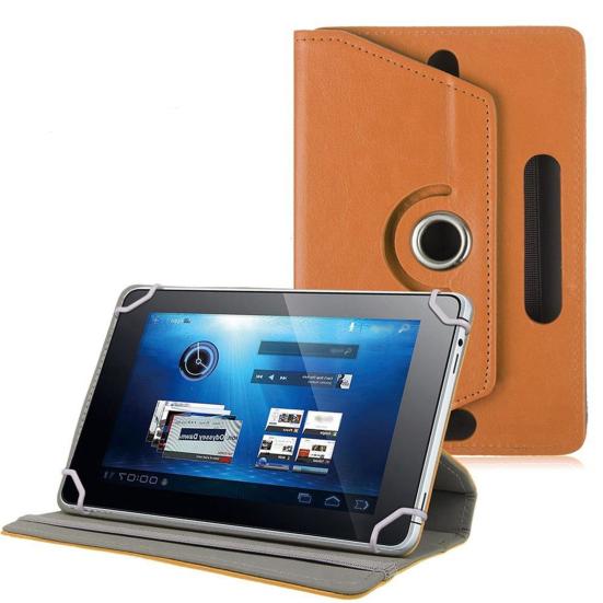 Kunstleder-Tablet-PC-Hülle, 360 Grad drehbarer Ständer, Universal-Halterung For 10 Inch Tablet Pc braun