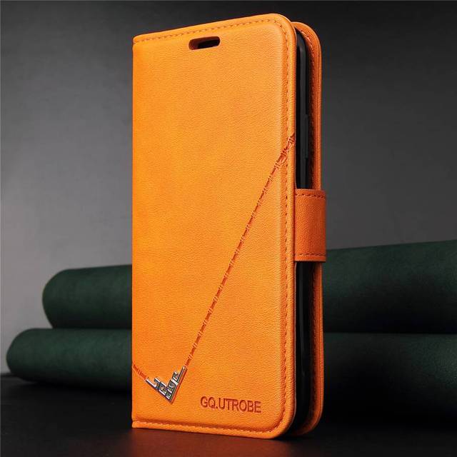Flip Preventionv Brieftasche Fall Für Iphone 12 Pro Max 12mini 11pro Se2020 X Xs Xr Xsmax 8 8plus 7 7plus 6s Leder Neue Mode Fall iPhone 6 orange