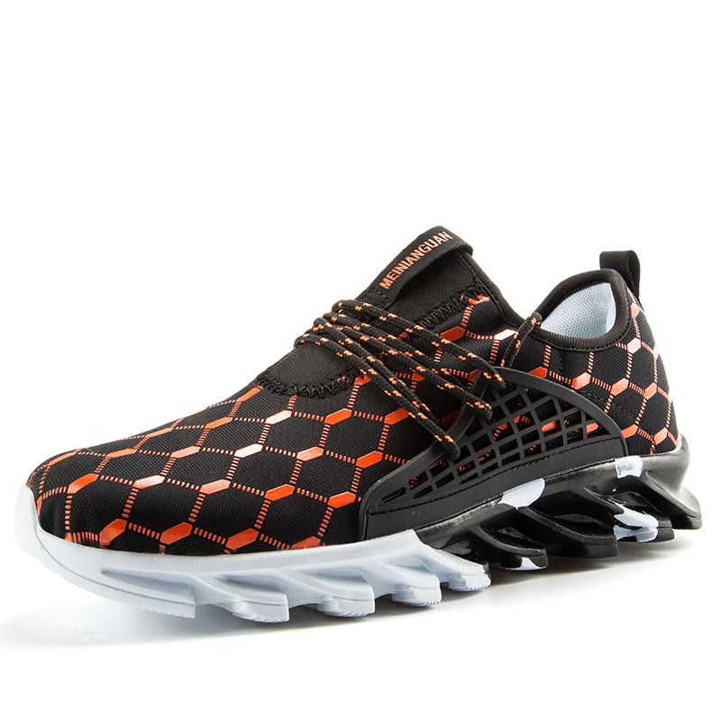 Herren-Schuhe in großen Größen 39–47, ultraleicht, sportlich, lässig, für vier Jahreszeiten, Herrenschuhe, Sneakers für Herren 41 orange/schwarz