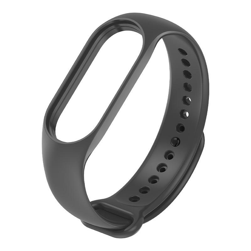 Uhrenarmband für Xiaomi Mi Band 7 6 5 4 3 Silikon Smartwatch Armband Armband Mi Band 3 Ersatz Mehrfarbiges TPU-Armband Mi Band5 Band7 Band4 Band6 For Mi Band 4 rauchige schwarz